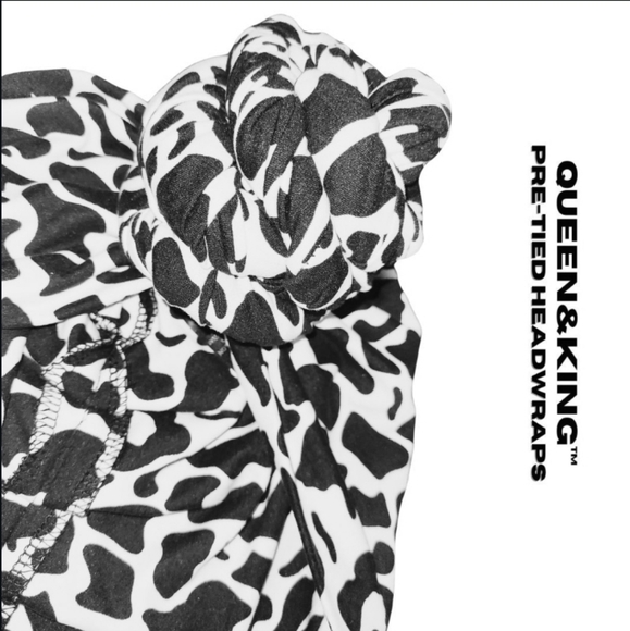 NWT Black & White Pretied Headwrap - Picture 1 of 1